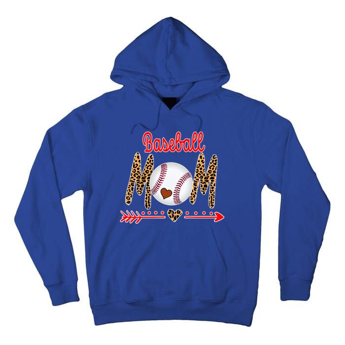 Baseball Mom Love Arrow Leopard Tall Hoodie