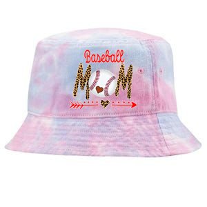 Baseball Mom Love Arrow Leopard Tie-Dyed Bucket Hat