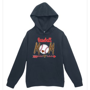 Baseball Mom Love Arrow Leopard Urban Pullover Hoodie