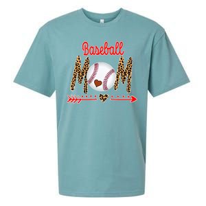 Baseball Mom Love Arrow Leopard Sueded Cloud Jersey T-Shirt