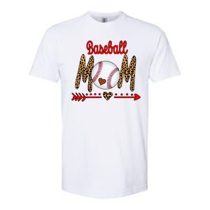 Baseball Mom Love Arrow Leopard Softstyle CVC T-Shirt