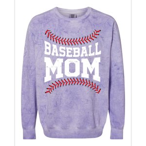 Baseball Mom Sports Fan Colorblast Crewneck Sweatshirt