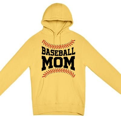 Baseball Mom Sports Fan Premium Pullover Hoodie