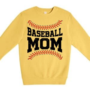 Baseball Mom Sports Fan Premium Crewneck Sweatshirt