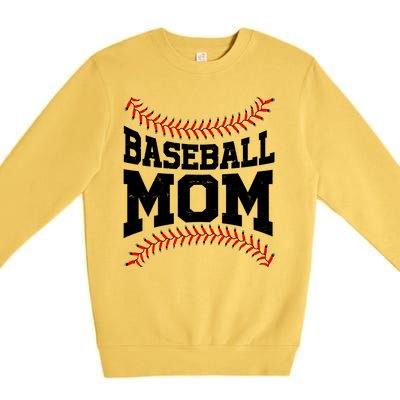 Baseball Mom Sports Fan Premium Crewneck Sweatshirt