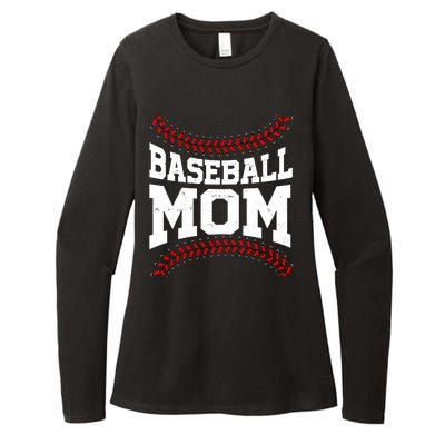 Baseball Mom Sports Fan Womens CVC Long Sleeve Shirt