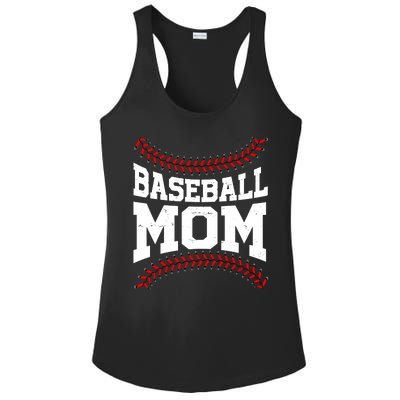 Baseball Mom Sports Fan Ladies PosiCharge Competitor Racerback Tank