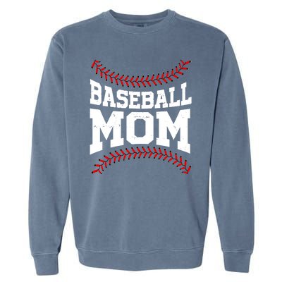 Baseball Mom Sports Fan Garment-Dyed Sweatshirt