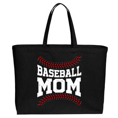 Baseball Mom Sports Fan Cotton Canvas Jumbo Tote