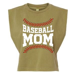 Baseball Mom Sports Fan Garment-Dyed Women's Muscle Tee