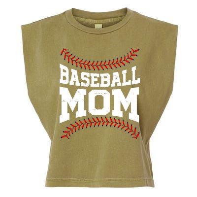 Baseball Mom Sports Fan Garment-Dyed Women's Muscle Tee