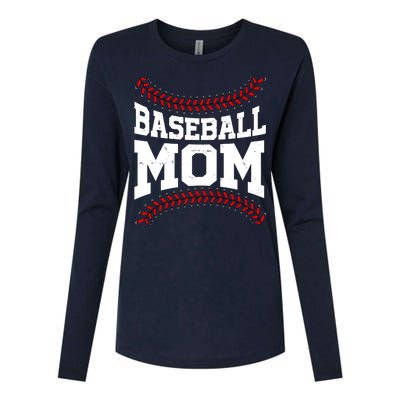 Baseball Mom Sports Fan Womens Cotton Relaxed Long Sleeve T-Shirt