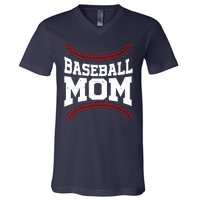 Baseball Mom Sports Fan V-Neck T-Shirt