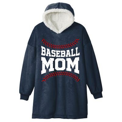 Baseball Mom Sports Fan Hooded Wearable Blanket