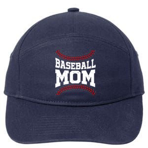 Baseball Mom Sports Fan 7-Panel Snapback Hat