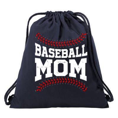 Baseball Mom Sports Fan Drawstring Bag