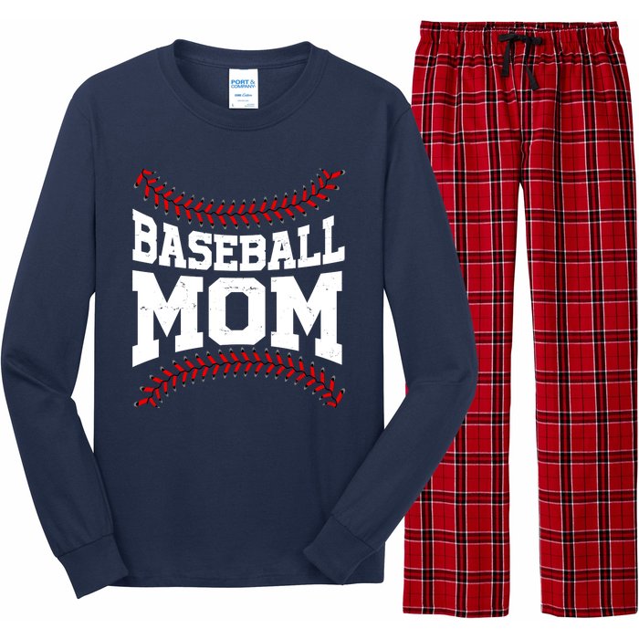 Baseball Mom Sports Fan Long Sleeve Pajama Set