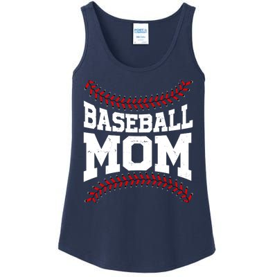 Baseball Mom Sports Fan Ladies Essential Tank