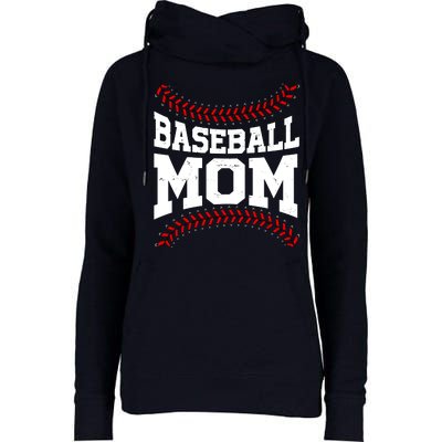 Baseball Mom Sports Fan Womens Funnel Neck Pullover Hood