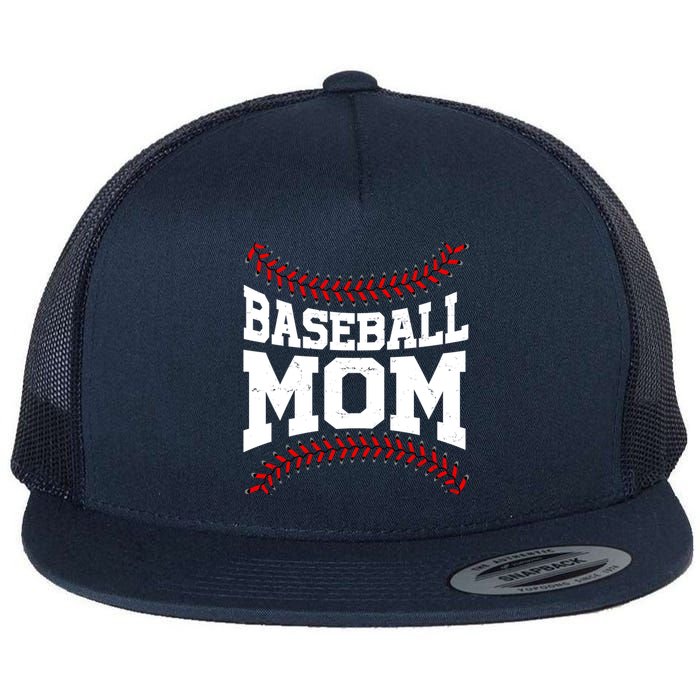 Baseball Mom Sports Fan Flat Bill Trucker Hat