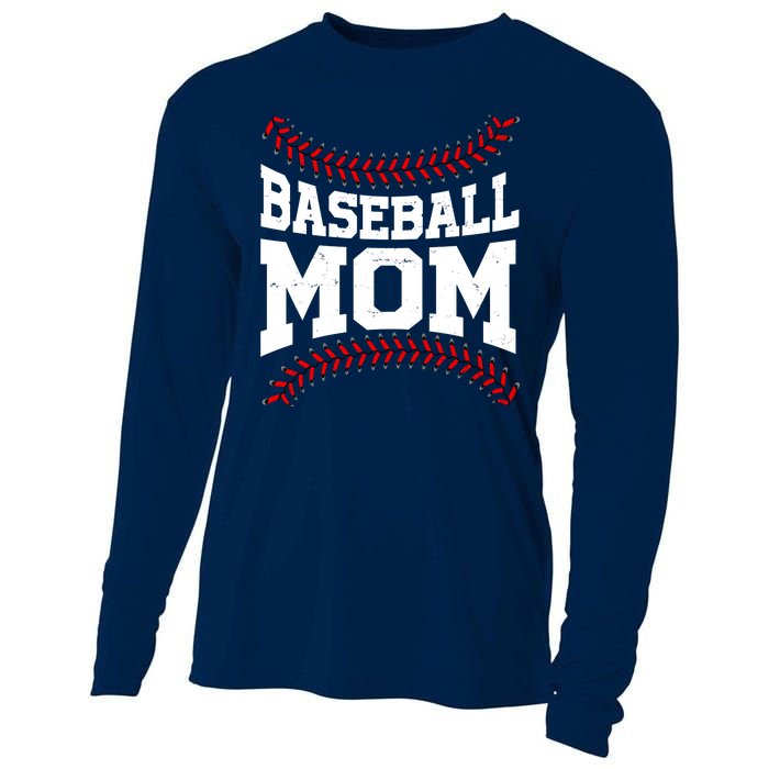 Baseball Mom Sports Fan Cooling Performance Long Sleeve Crew