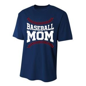 Baseball Mom Sports Fan Performance Sprint T-Shirt