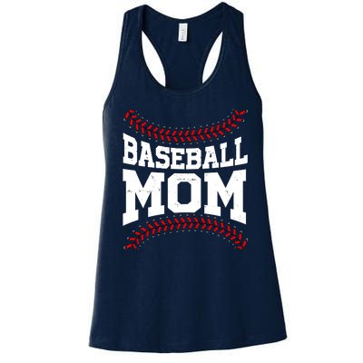 Baseball Mom Sports Fan Women's Racerback Tank