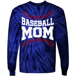 Baseball Mom Sports Fan Tie-Dye Long Sleeve Shirt