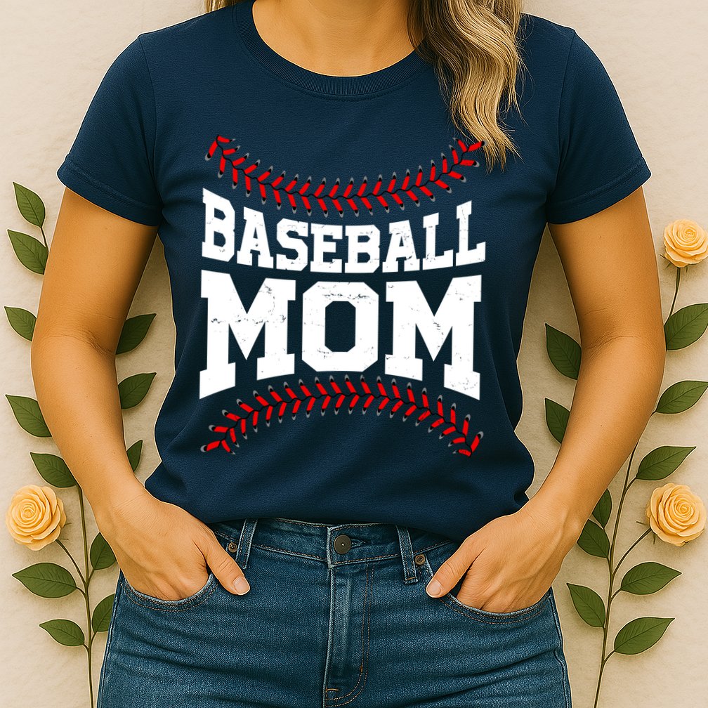 Baseball Mom Sports Fan Womens T-Shirt