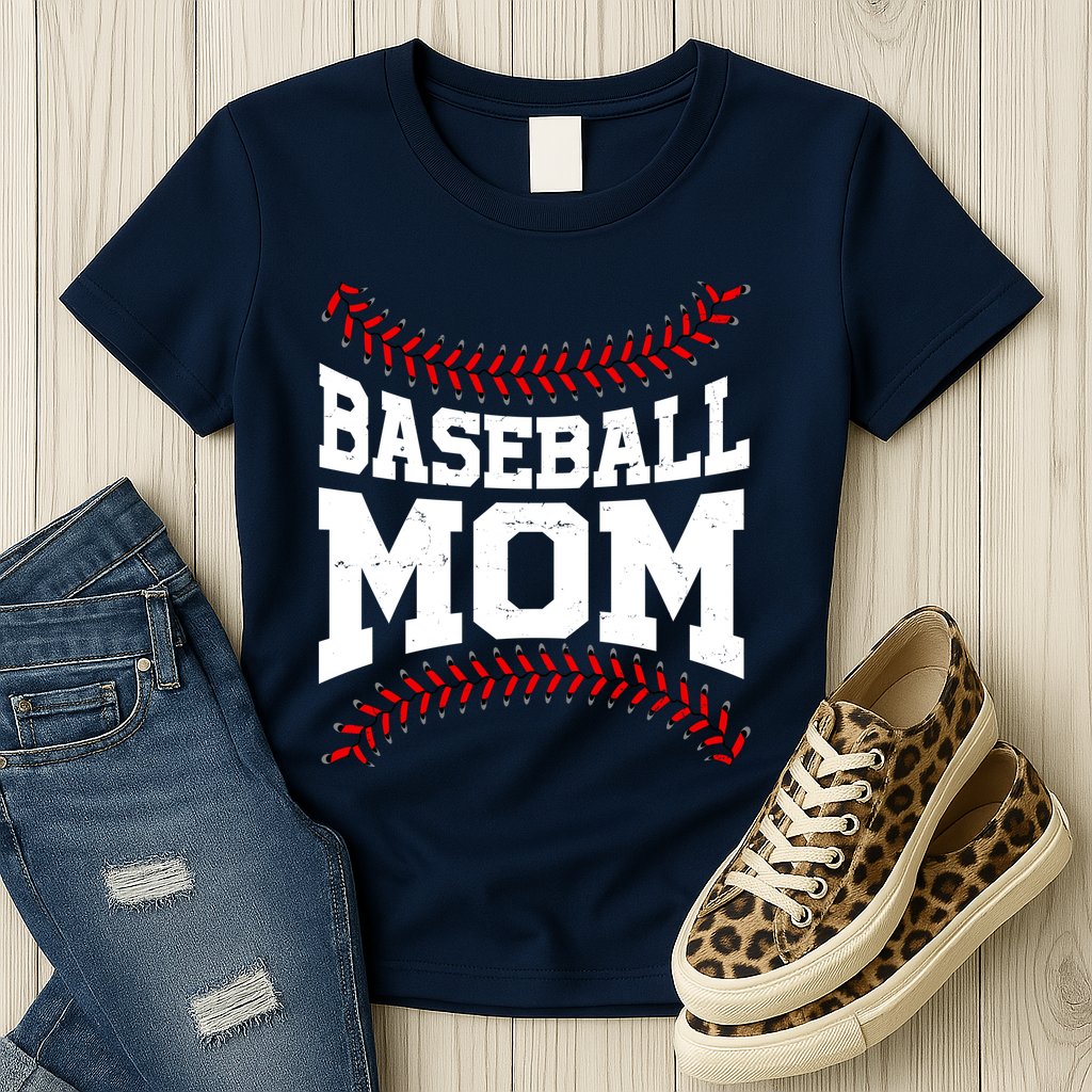 Baseball Mom Sports Fan Womens T-Shirt