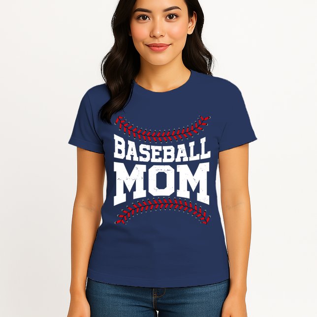 Baseball Mom Sports Fan Womens T-Shirt