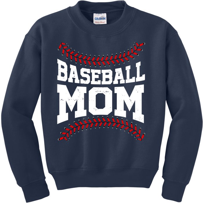 Baseball Mom Sports Fan Kids Sweatshirt