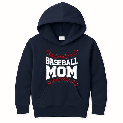 Baseball Mom Sports Fan Kids Hoodie