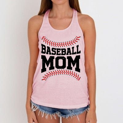 Baseball Mom Sports Fan Women's Knotted Racerback Tank