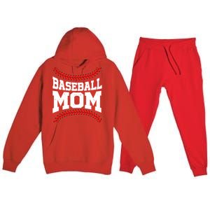 Baseball Mom Sports Fan Premium Hooded Sweatsuit Set