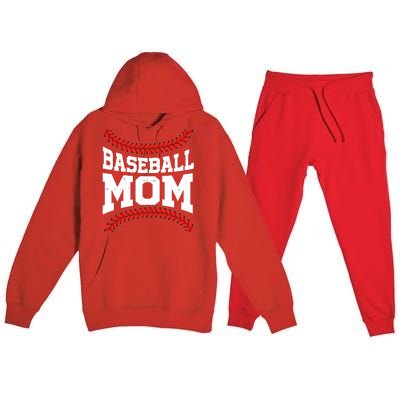 Baseball Mom Sports Fan Premium Hooded Sweatsuit Set