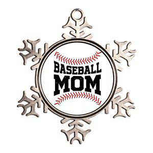 Baseball Mom Sports Fan Metallic Star Ornament