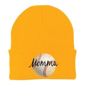 Baseball Momma Knit Cap Winter Beanie