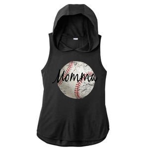 Baseball Momma Ladies PosiCharge Tri-Blend Wicking Draft Hoodie Tank