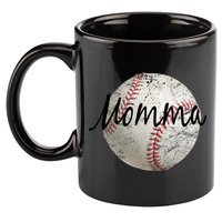 Baseball Momma 11oz C Handle Ceramic Mug