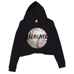 Baseball Momma Crop Fleece Hoodie