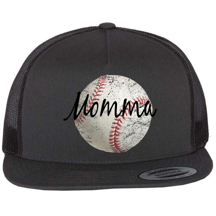 Baseball Momma Flat Bill Trucker Hat