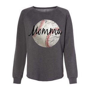 Baseball Momma Womens California Wash Sweatshirt