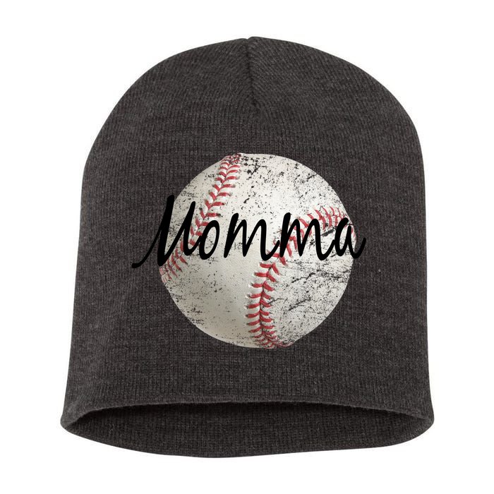 Baseball Momma Short Acrylic Beanie