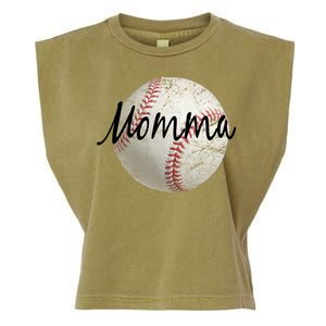 Baseball Momma Garment-Dyed Women's Muscle Tee