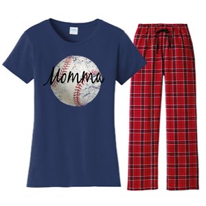 Baseball Momma Women's Flannel Pajama Set