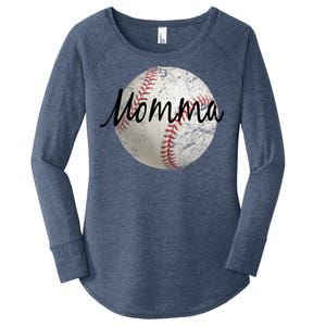 Baseball Momma Women's Perfect Tri Tunic Long Sleeve Shirt