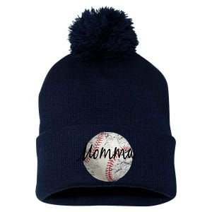 Baseball Momma Pom Pom 12in Knit Beanie