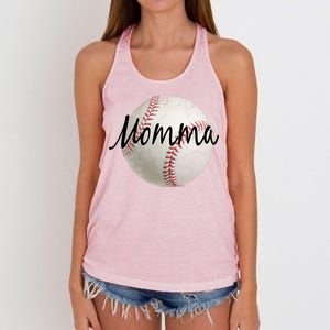 Baseball Momma Women's Knotted Racerback Tank