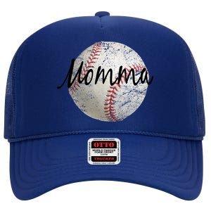 Baseball Momma High Crown Mesh Back Trucker Hat